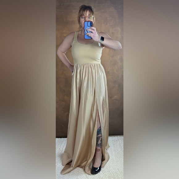 Show Me Your MuMu Cream Maxi Dress - Picture 1 of 9